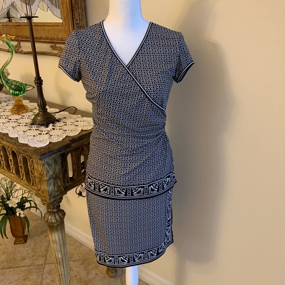 Max Studio Skirt Set, Black/White, Size S